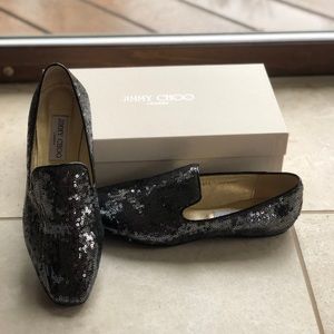 BRAND NEW Jimmy Choo Sequin Loafers